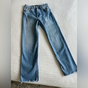 Able Light Blue Cropped Jeans